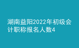 湖南益陽2022年初級會計職稱報名人數(shù)4480人