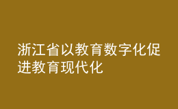 浙江省以教育數(shù)字化促進教育現(xiàn)代化