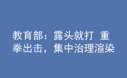 教育部：露頭就打 重拳出擊，集中治理渲染升學(xué)焦慮等惡意炒作行為