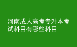 河南成人高考專升本考試科目有哪些科目