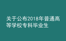 關于公布2018年普通高等學校專科畢業(yè)生升入本科階段學習招生計劃的通知