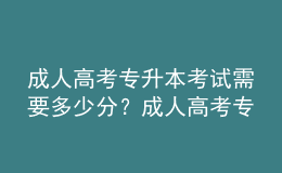 成人高考專升本考試需要多少分？成人高考專升本難不難？