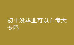 初中沒(méi)畢業(yè)可以自考大專(zhuān)嗎