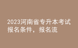 2023河南省專升本考試報(bào)名條件，報(bào)名流程是什么？ 