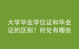 大學(xué)畢業(yè)學(xué)位證和畢業(yè)證的區(qū)別！好處有哪些？ 