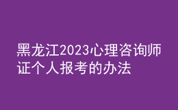 黑龍江2023心理咨詢師證個(gè)人報(bào)考的辦法 具體考報(bào)流程