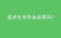 美術(shù)生專升本容易嗎？ 