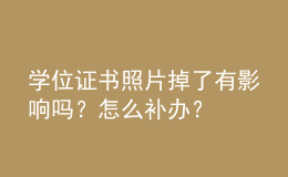 學(xué)位證書照片掉了有影響嗎？怎么補(bǔ)辦？ 