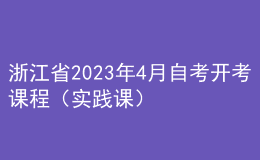 浙江省2023年4月自考開考課程（實(shí)踐課） 