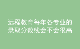 遠(yuǎn)程教育每年各專(zhuān)業(yè)的錄取分?jǐn)?shù)線(xiàn)會(huì)不會(huì)很高呢