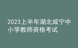 2023上半年湖北咸寧中小學(xué)教師資格考試筆試報(bào)名審核公告