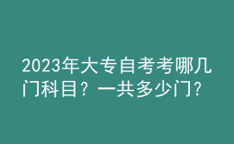 2023年大專自考考哪幾門科目？一共多少門？ 