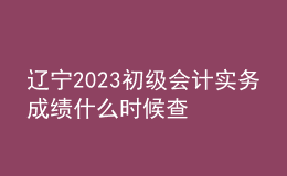 遼寧2023初級會計實務(wù)成績什么時候查