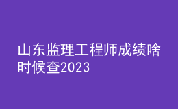 山東監(jiān)理工程師成績啥時候查2023