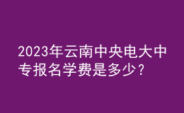 2023年云南中央電大中專報(bào)名學(xué)費(fèi)是多少？