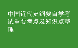 中國近代史綱要自學(xué)考試重要考點及知識點整理 