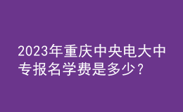 2023年重慶中央電大中專報(bào)名學(xué)費(fèi)是多少？