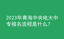 2023年青海中央電大中專報名流程是什么？