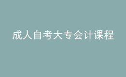 成人自考大專會計課程 