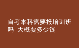 自考本科需要報培訓班嗎 大概要多少錢