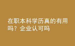 在職本科學歷真的有用嗎？企業(yè)認可嗎 