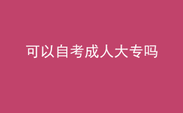 可以自考成人大專嗎 