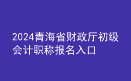 2024青海省財(cái)政廳初級(jí)會(huì)計(jì)職稱報(bào)名入口