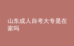 山東成人自考大專是在家嗎 