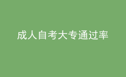 成人自考大專通過率 