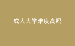 成人大學(xué)難度高嗎