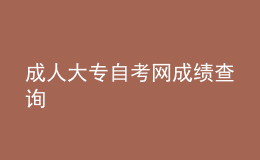 成人大專自考網(wǎng)成績(jī)查詢 