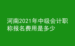 河南2021年中級會計職稱報名費用是多少錢？