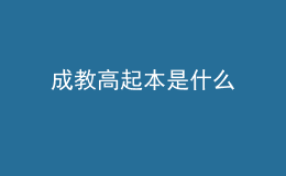 成教高起本是什么