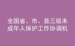 全國(guó)省、市、縣三級(jí)未成年人保護(hù)工作協(xié)調(diào)機(jī)制實(shí)現(xiàn)全覆蓋