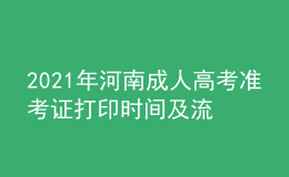 2021年河南成人高考準(zhǔn)考證打印時間及流程