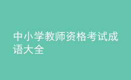 中小學教師資格考試成語大全