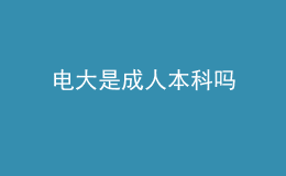 電大是成人本科嗎