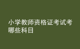 小學(xué)教師資格證考試考哪些科目