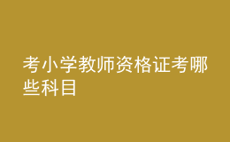 考小學教師資格證考哪些科目