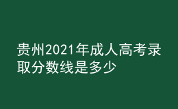 貴州2021年成人高考錄取分?jǐn)?shù)線是多少