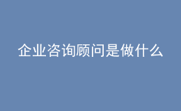 企業(yè)咨詢顧問是做什么