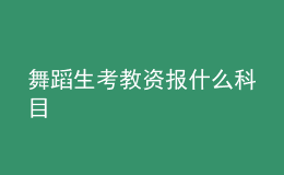 舞蹈生考教資報(bào)什么科目