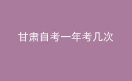 甘肅自考一年考幾次