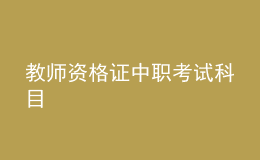 教師資格證中職考試科目