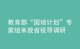 教育部“國培計(jì)劃”專家組來我省視導(dǎo)調(diào)研