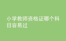 小學教師資格證哪個科目容易過