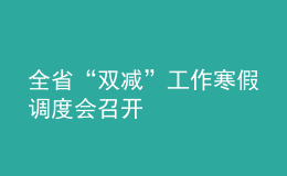 全省“雙減”工作寒假調(diào)度會召開