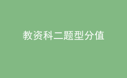 教資科二題型分值