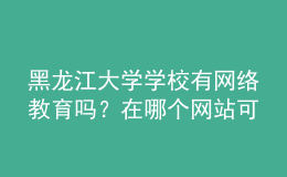 黑龍江大學學校有網(wǎng)絡教育嗎？在哪個網(wǎng)站可以找到？