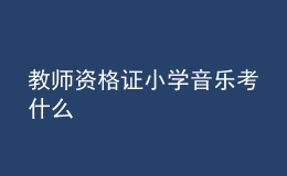 教師資格證小學(xué)音樂考什么